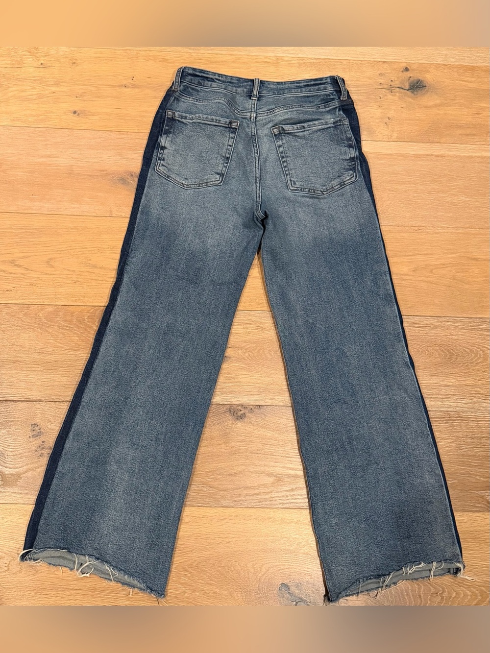 STS BLUE Jayden Ultra High Rise Two Tone Raw Hem Jeans Size 26 - Picture 3 of 11